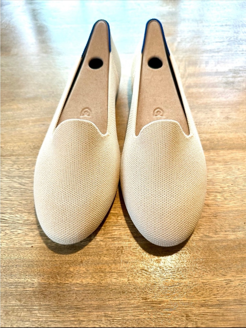 Rothy's Women's Slip-On Knit Loafers in cream Size 9.5